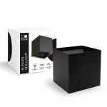 D'Lite Wandleuchte Elingen Aluminium Schwarz Up & Down 2.9W 170lm - 830 Warmweiß | IP65 - Batteriebetrieben - Lichtsensor