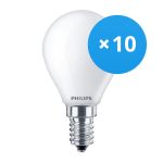 Mehrfachpackung 10x Philips Corepro LED Lustre E14 Kugel Matt 2.2W 250lm - 827 Extra Warmweiß | Ersatz für 25W