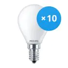 Mehrfachpackung 10x Philips Corepro LED Lustre E14 Kugel Matt 4.3W 470lm - 827 Extra Warmweiß | Ersatz für 40W