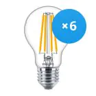 Mehrfachpackung 6x Philips Corepro LED Glühbirne E27 Birne Klar 10.5W 1521lm - 840 Kaltweiß | Ersatz für 100W